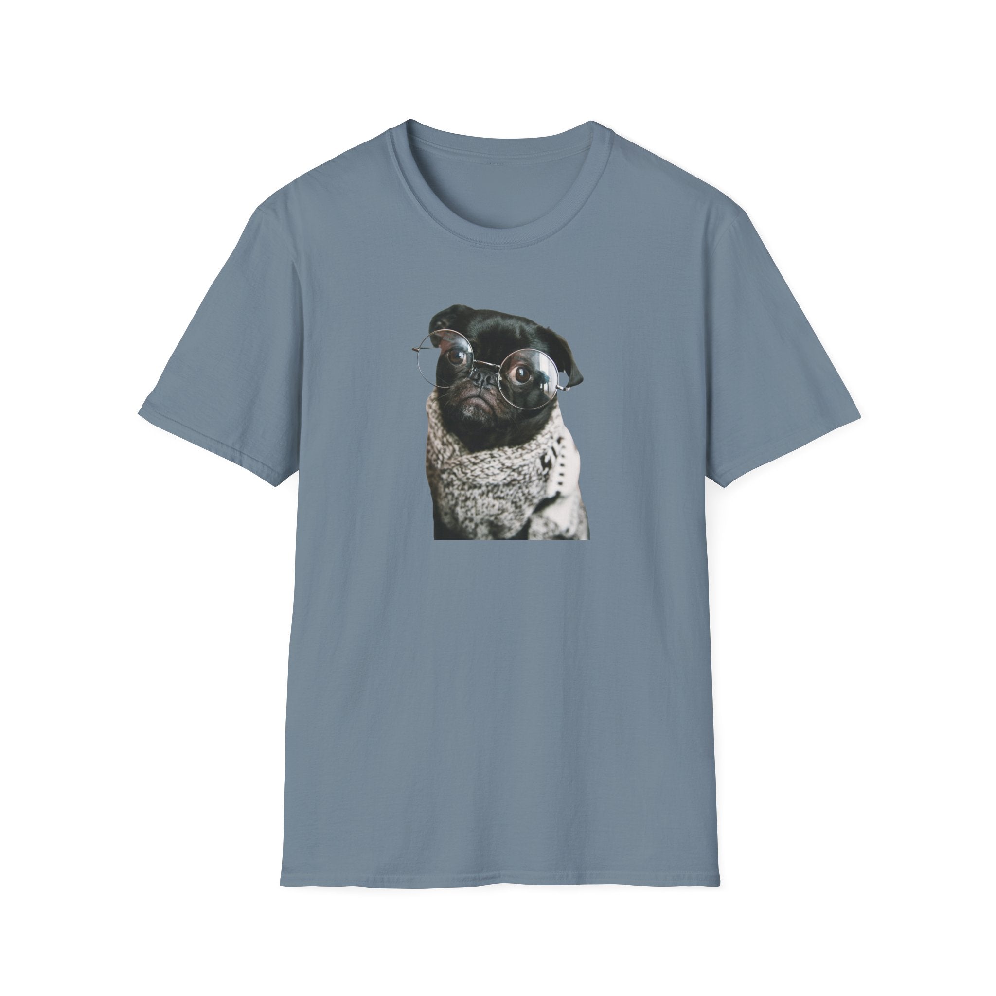 Cute Pug with glasses Graphic unisex T-Shirt