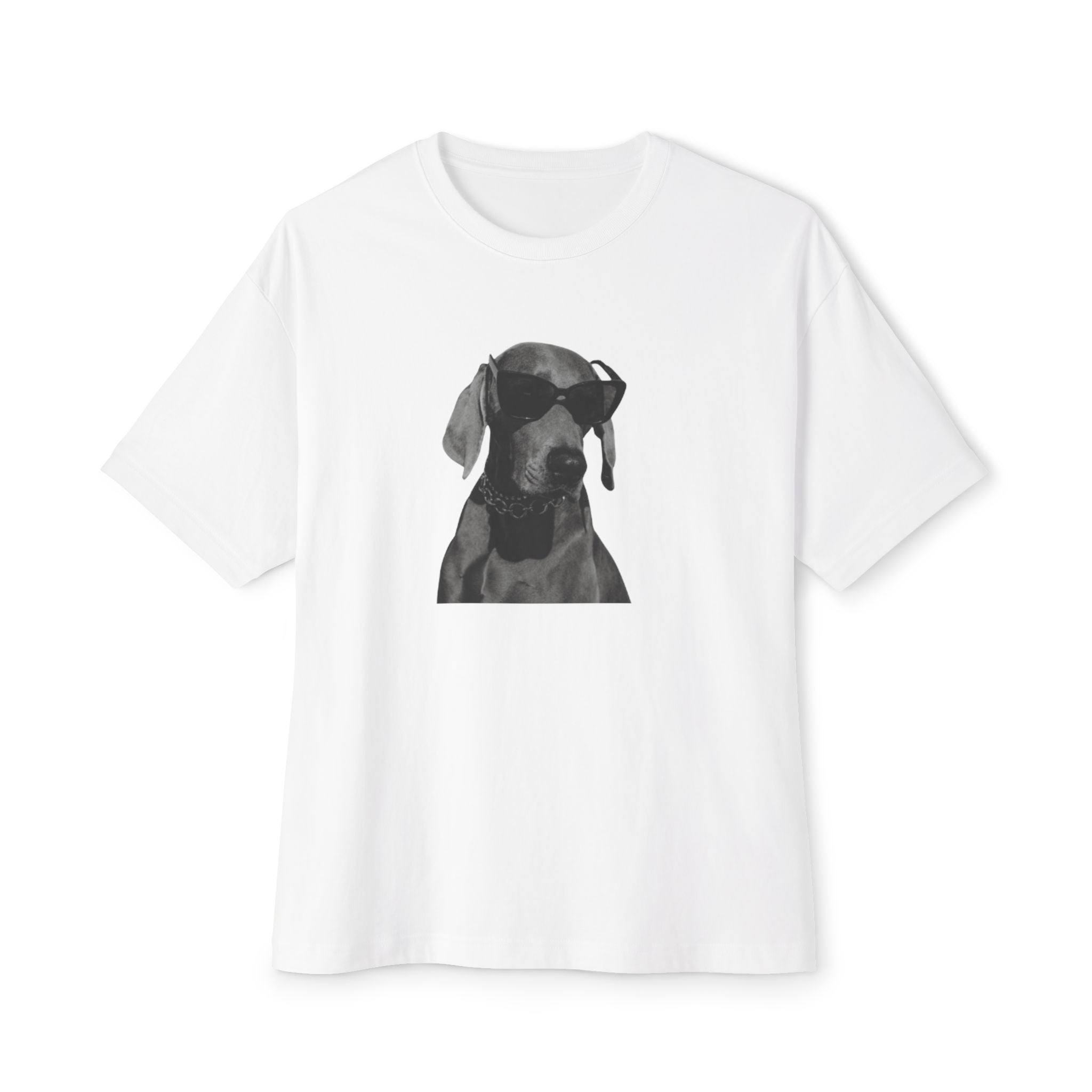 Cool/Chill Dog Graphic Unisex Oversized Boxy Tee