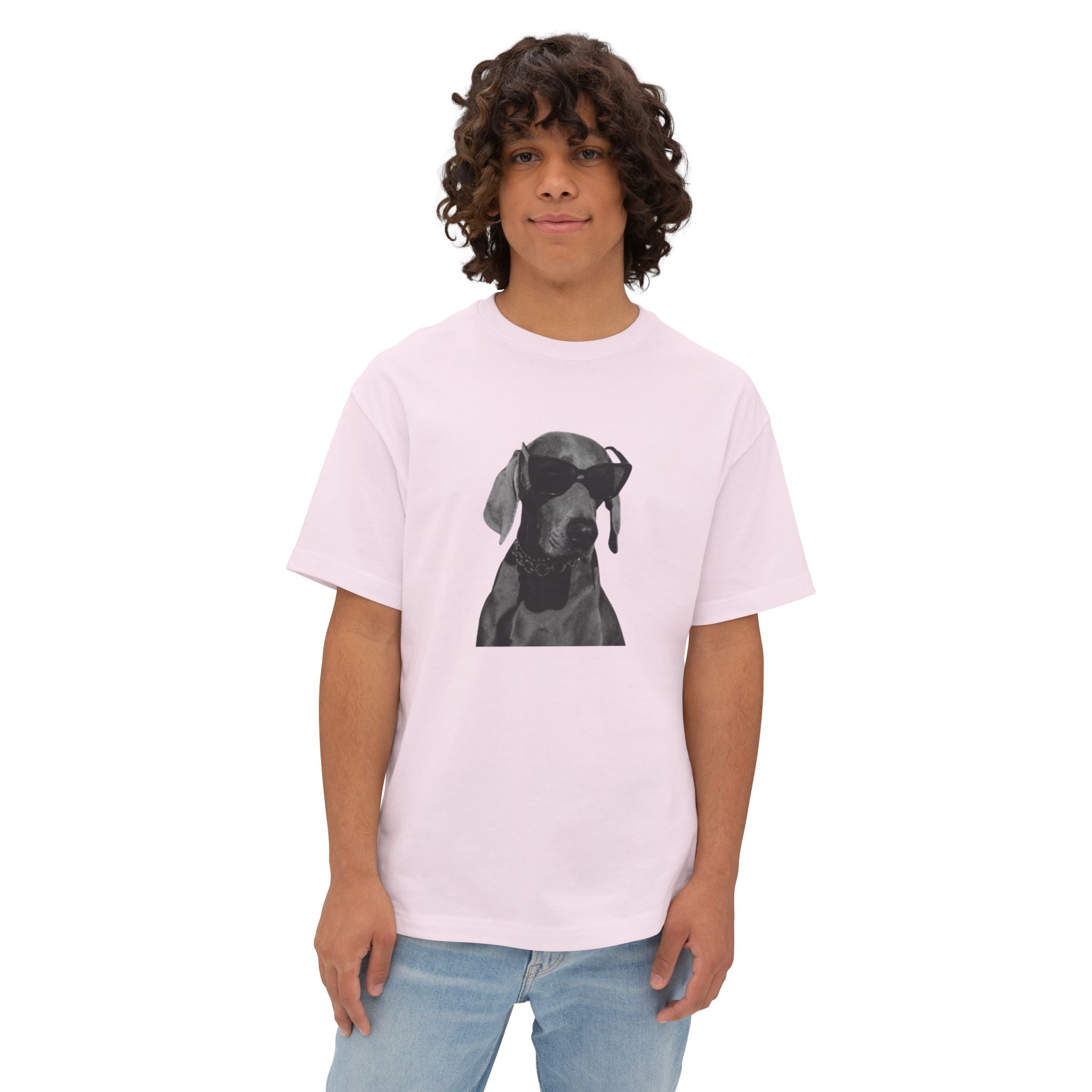Cool/Chill Dog Graphic Unisex Oversized Boxy Tee