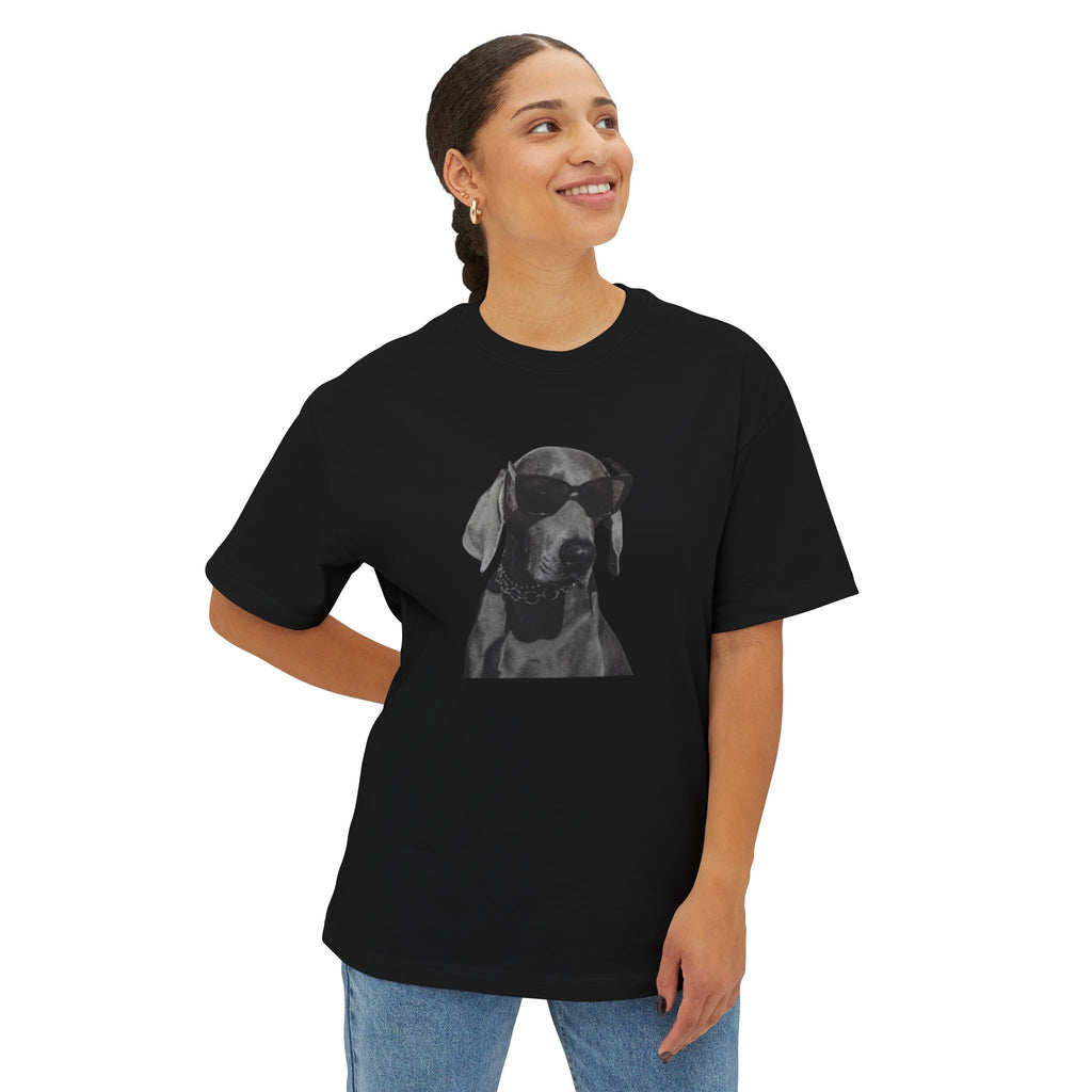 Cool/Chill Dog Graphic Unisex Oversized Boxy Tee