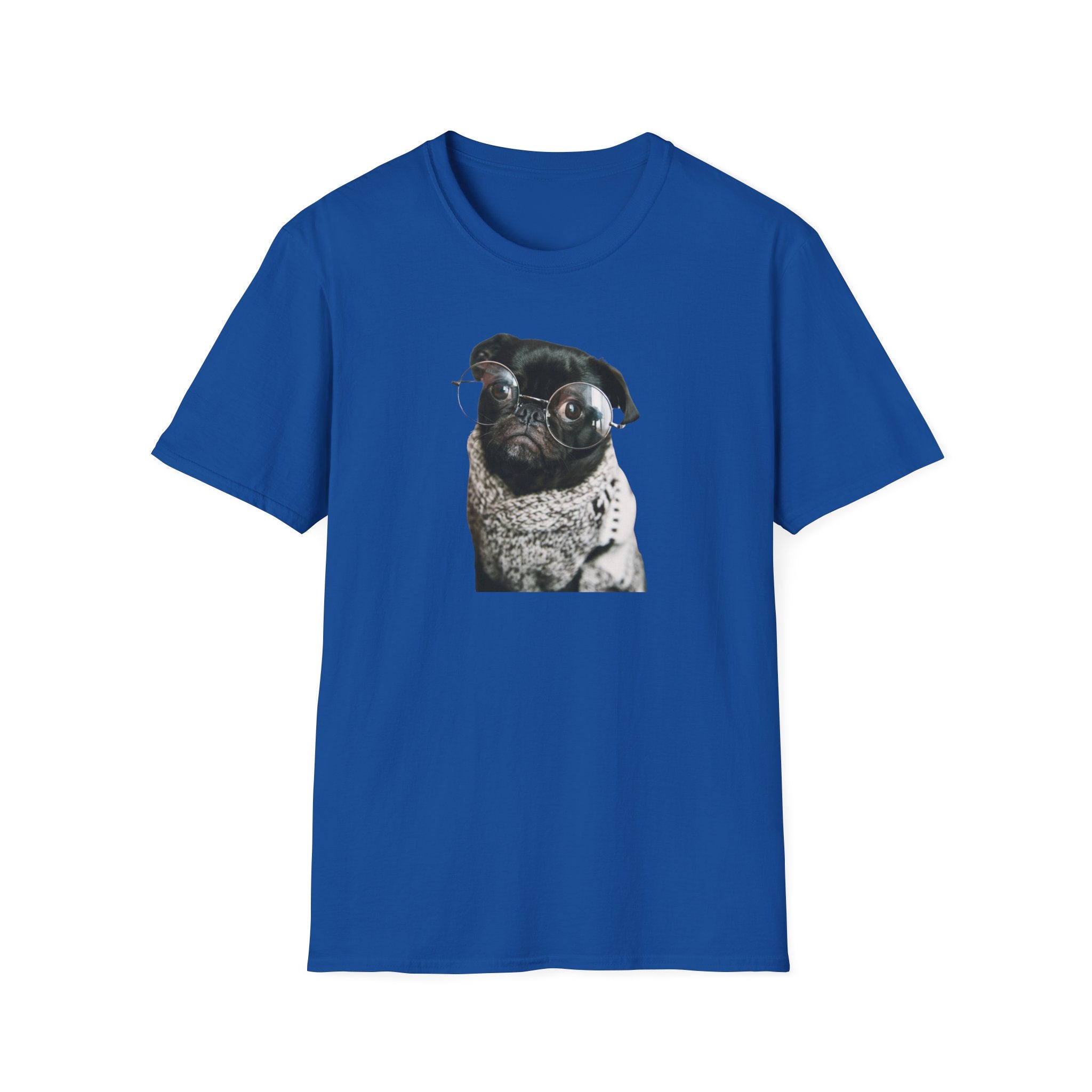 Cute Pug with glasses Graphic unisex T-Shirt