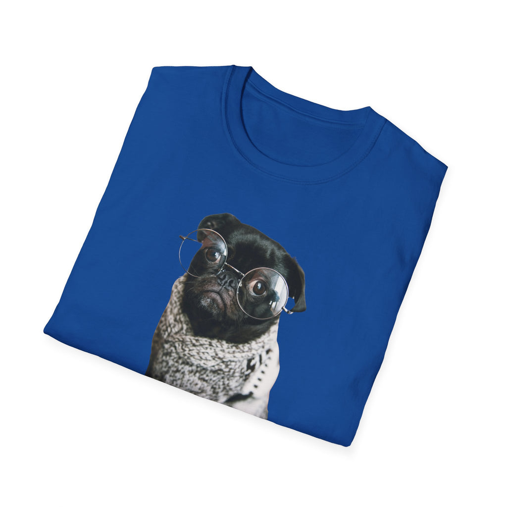 Cute Pug with glasses Graphic unisex T-Shirt