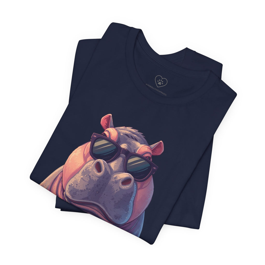 Cool Hippo T-Shirt with sunglasses