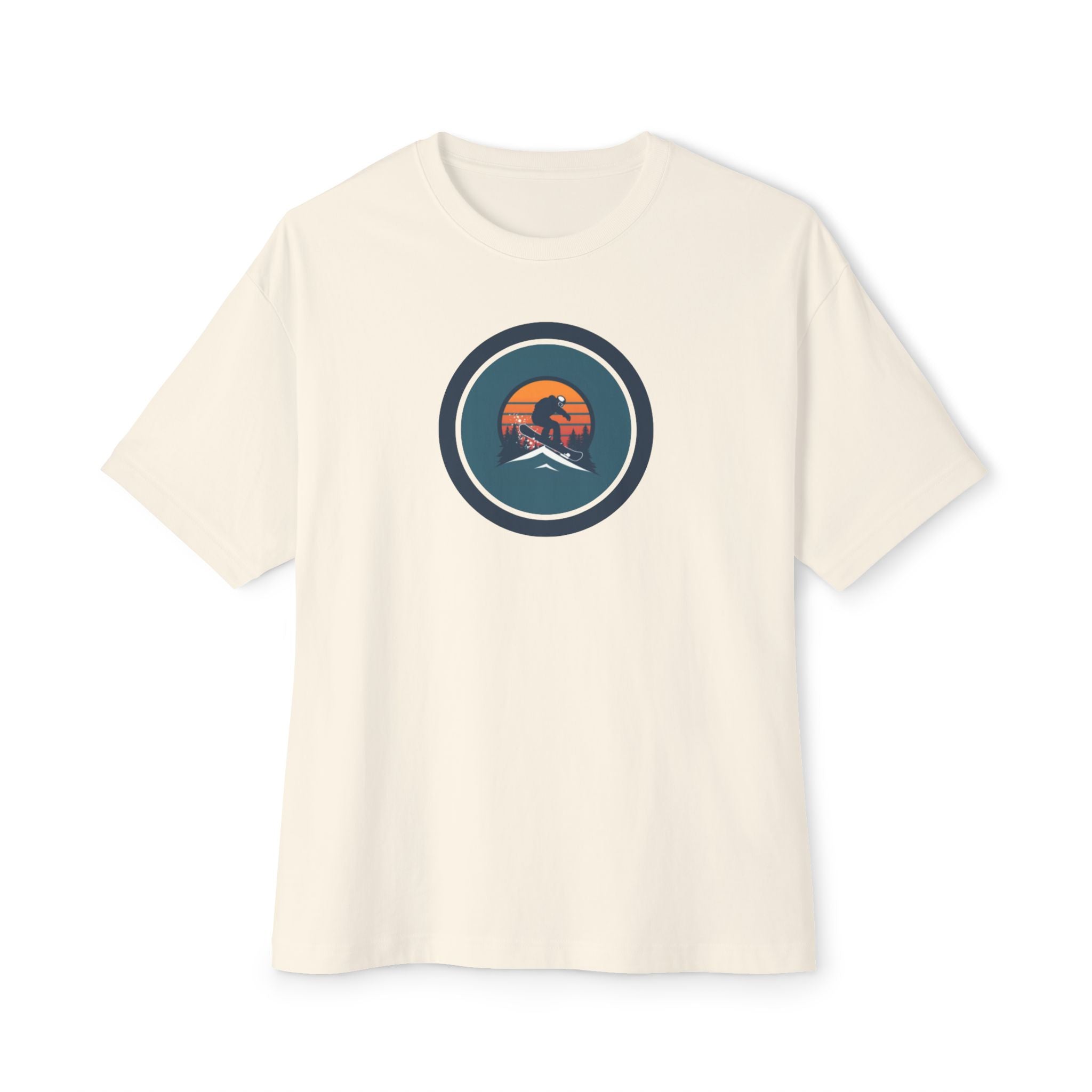 Snowboard Backflip Tee — Oversized Boxy Snowboarder T-Shirt