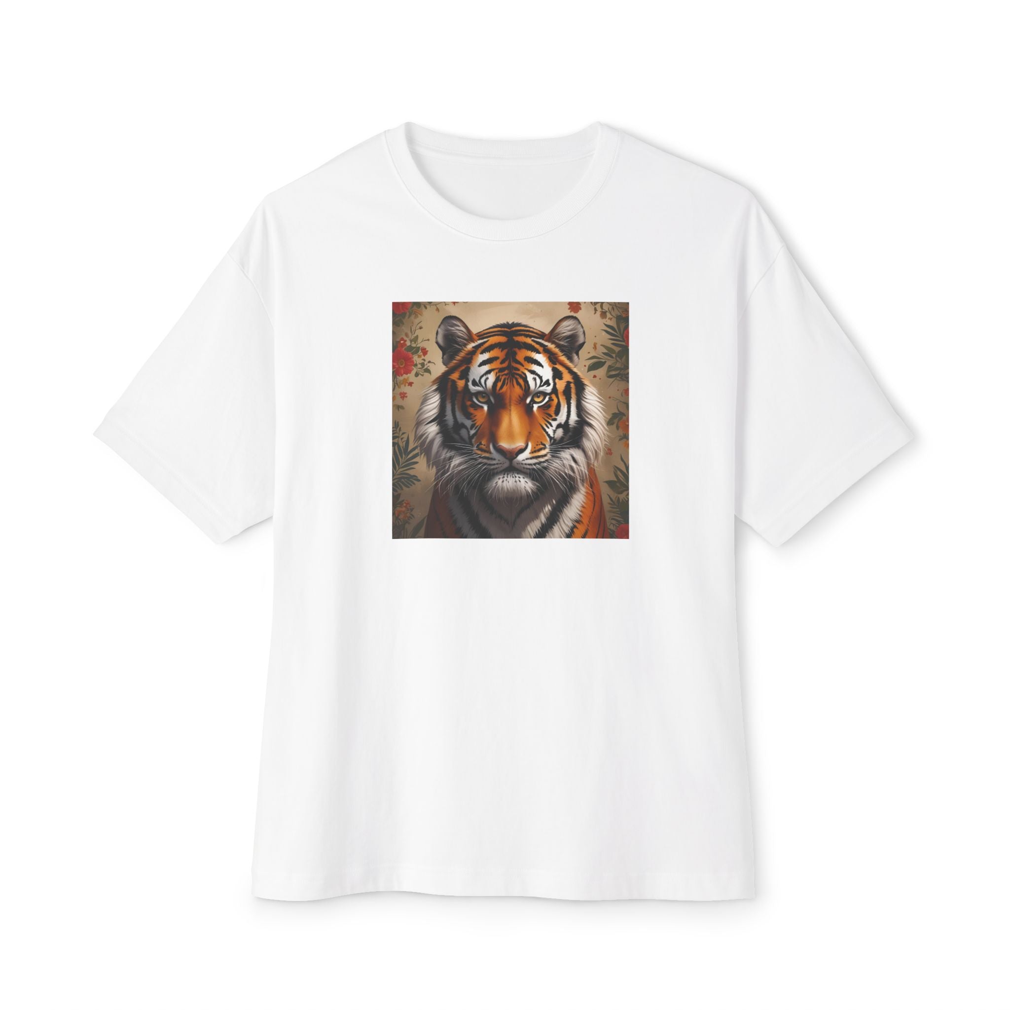 Wild Spirit Unisex Oversized Tee, Tiger Graphic Tee, Casual Streetwear, Animal Lover Shirt, Gifts for Wildlife Enthusiasts