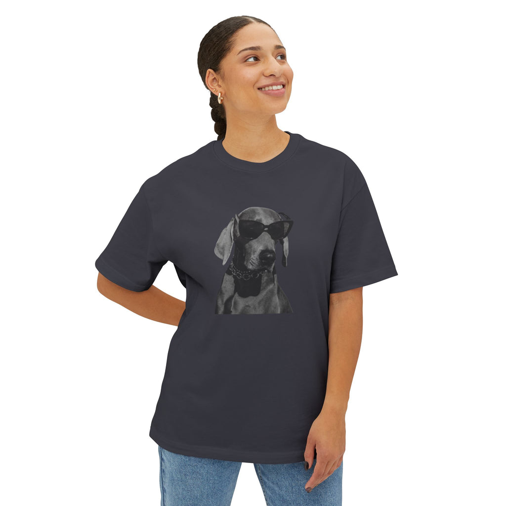 Cool/Chill Dog Graphic Unisex Oversized Boxy Tee