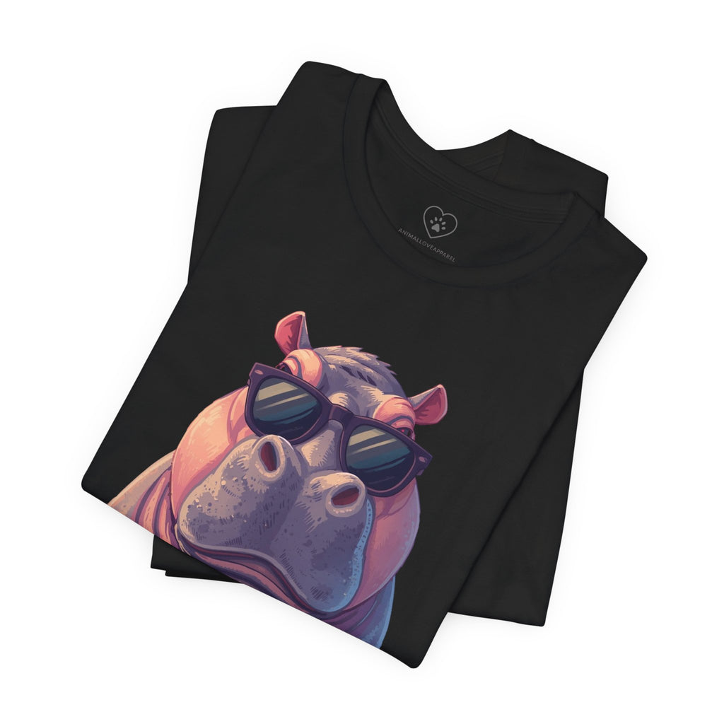 Cool Hippo T-Shirt with sunglasses