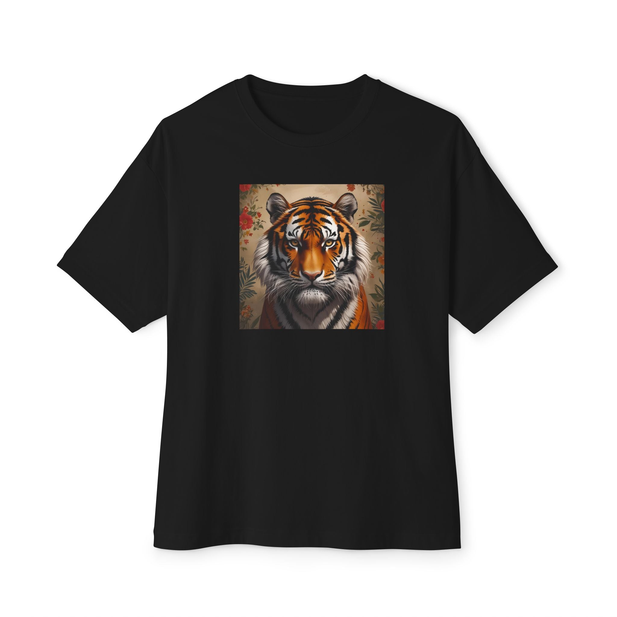 Wild Spirit Unisex Oversized Tee, Tiger Graphic Tee, Casual Streetwear, Animal Lover Shirt, Gifts for Wildlife Enthusiasts