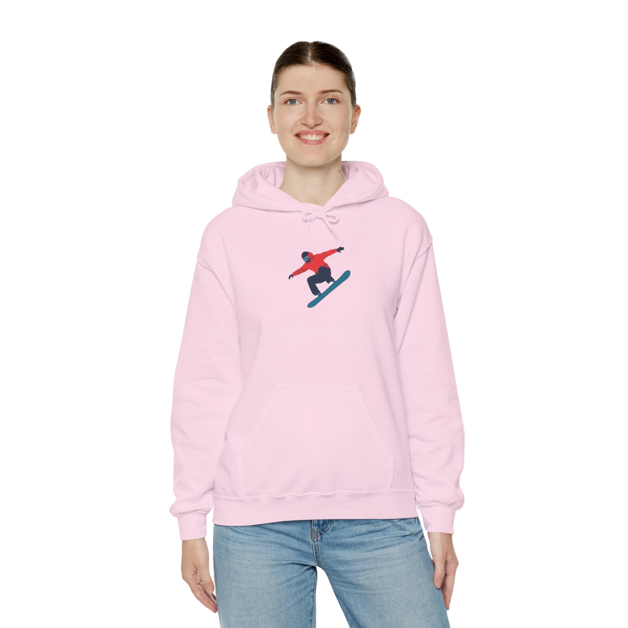Snowboarder Graphic Hoodie – Minimal Winter Sports Pullover