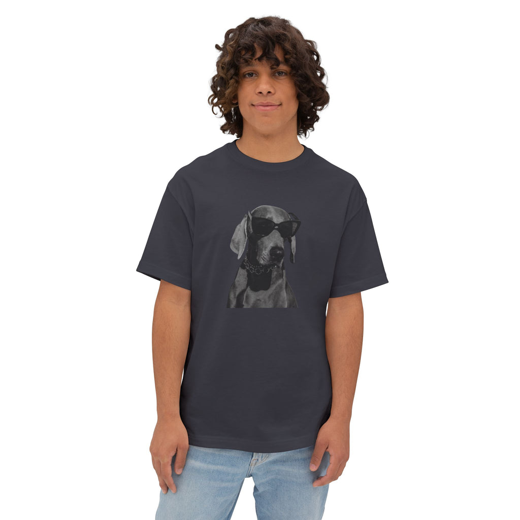Cool/Chill Dog Graphic Unisex Oversized Boxy Tee