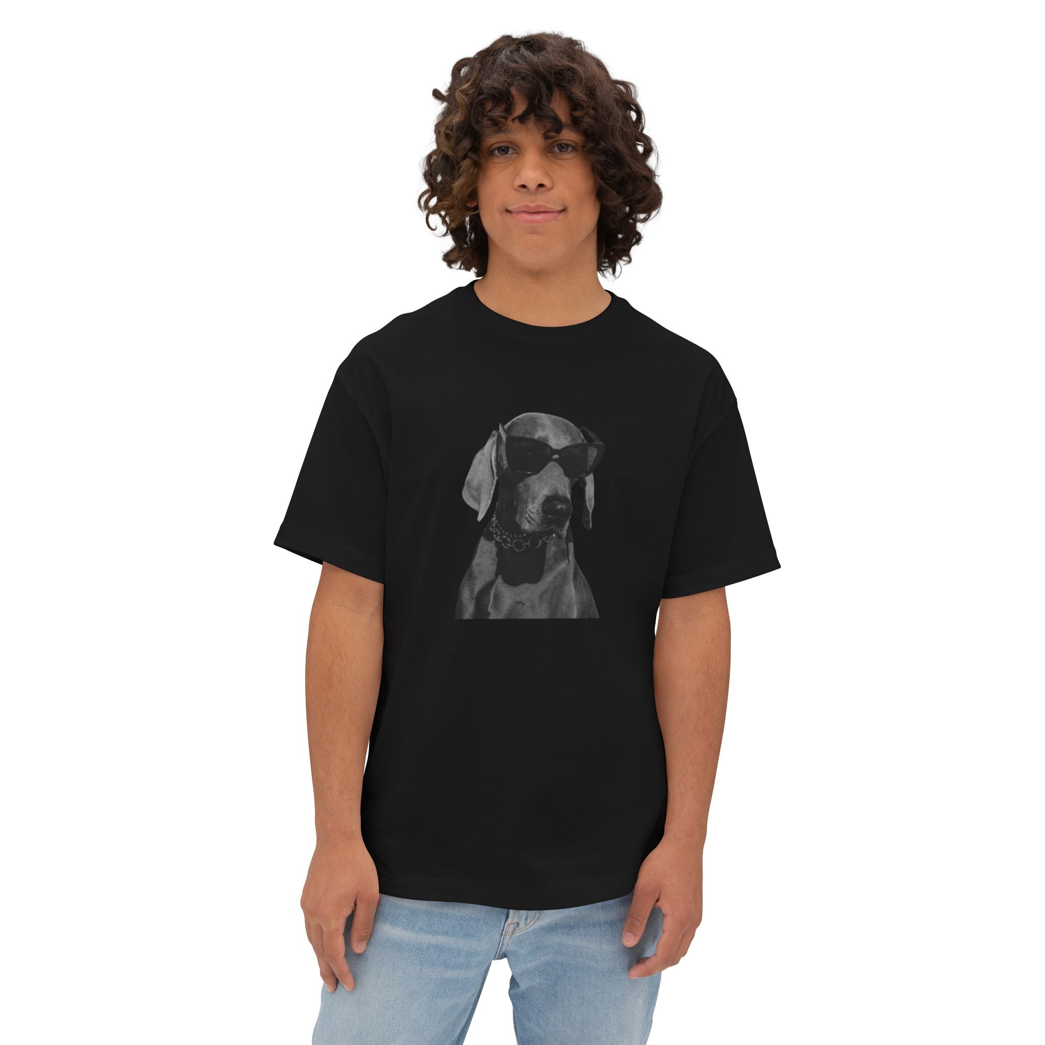 Cool/Chill Dog Graphic Unisex Oversized Boxy Tee