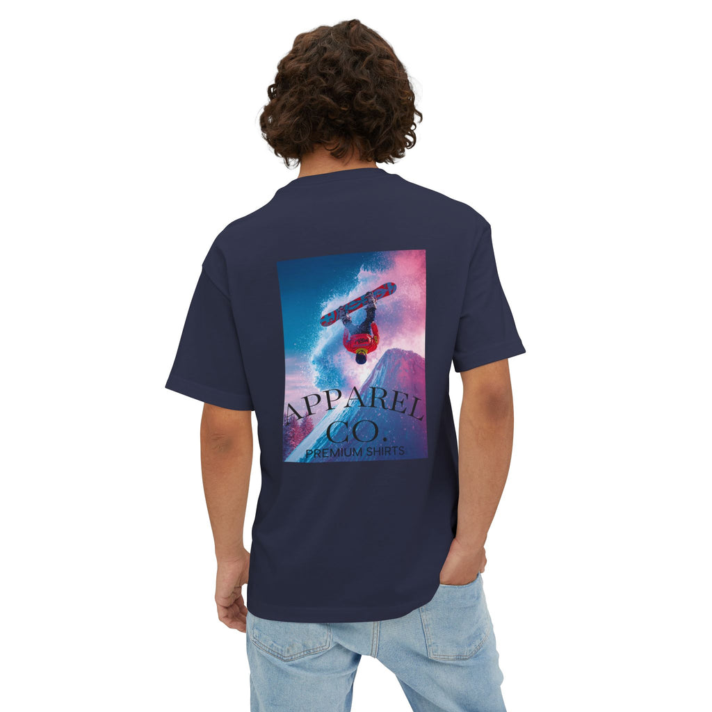 Snowboard Backflip Tee — Oversized Boxy Snowboarder T-Shirt