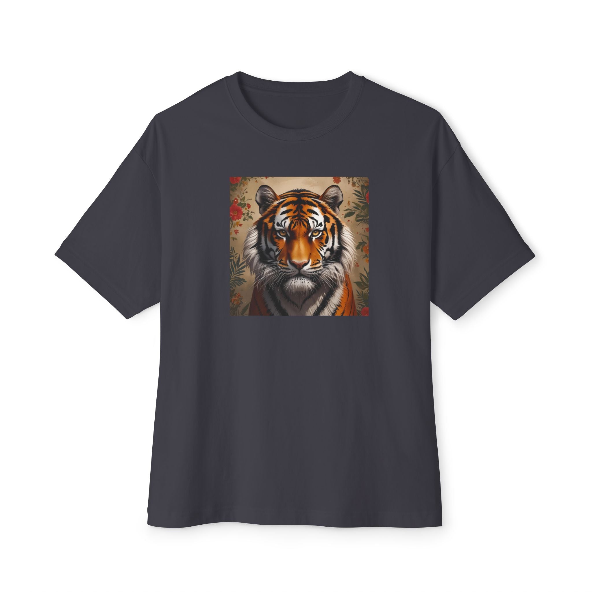 Wild Spirit Unisex Oversized Tee, Tiger Graphic Tee, Casual Streetwear, Animal Lover Shirt, Gifts for Wildlife Enthusiasts