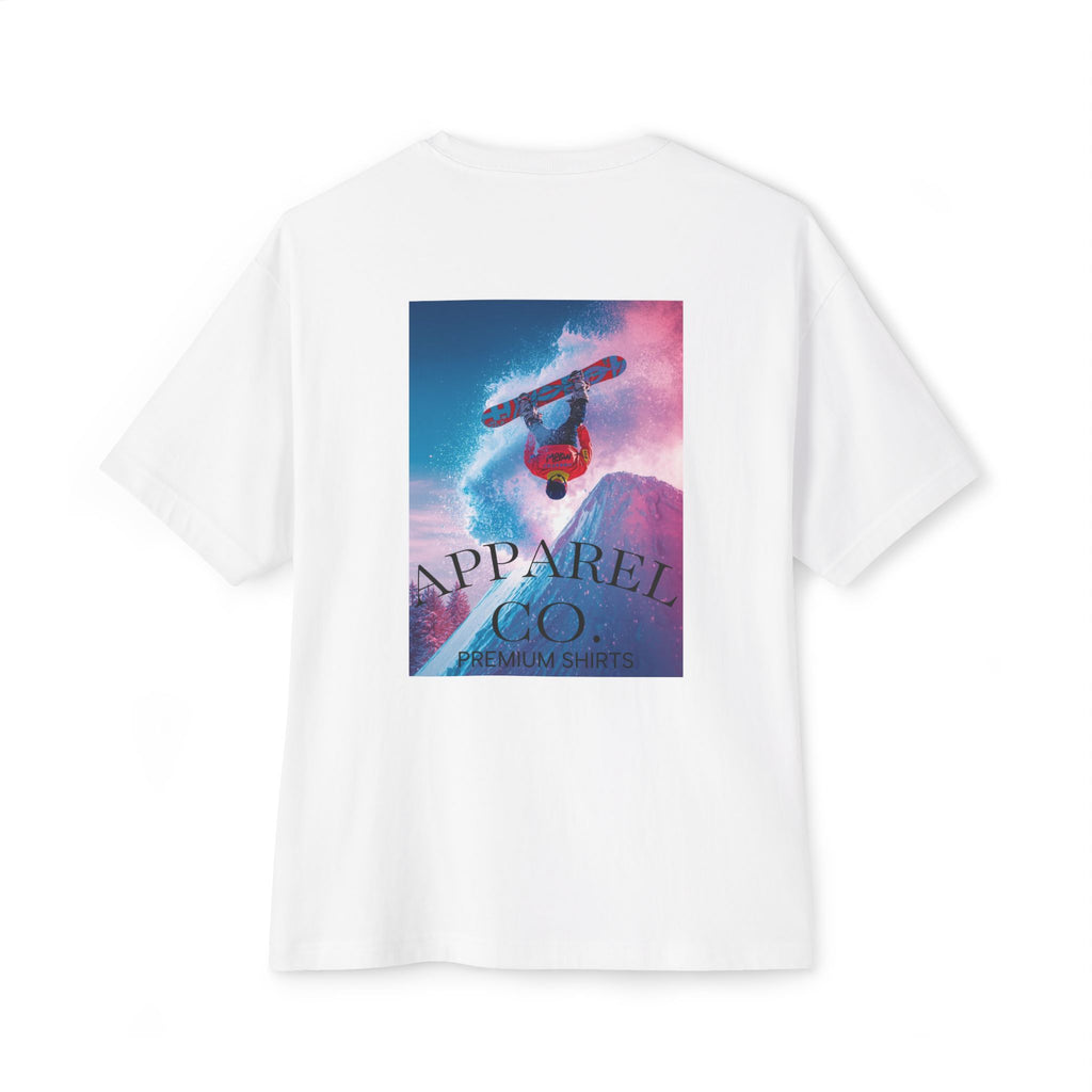 Snowboard Backflip Tee — Oversized Boxy Snowboarder T-Shirt