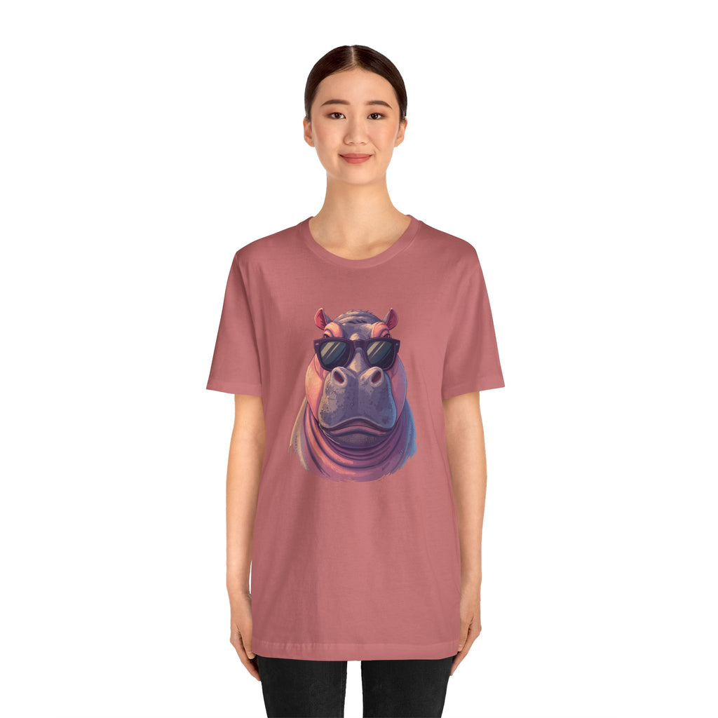 Cool Hippo T-Shirt with sunglasses