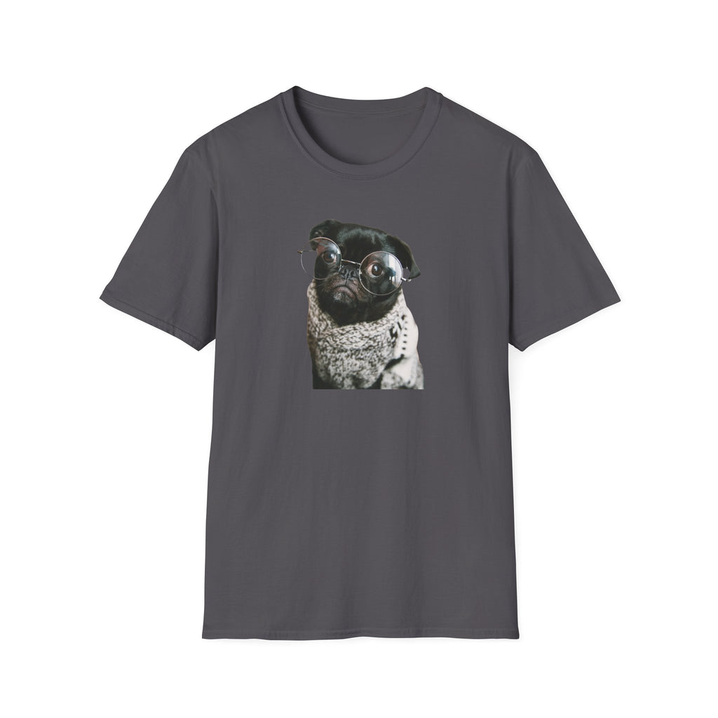 Cute Pug with glasses Graphic unisex T-Shirt