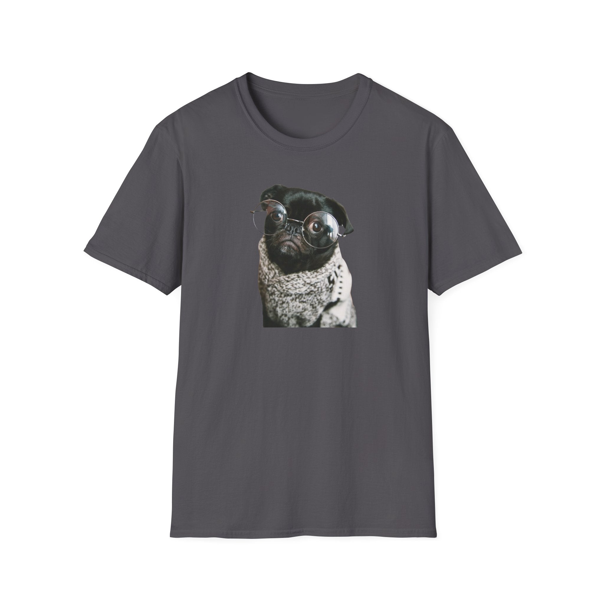 Cute Pug with glasses Graphic unisex T-Shirt