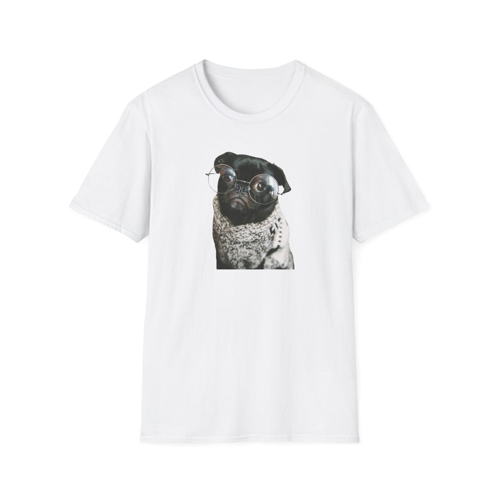Cute Pug with glasses Graphic unisex T-Shirt