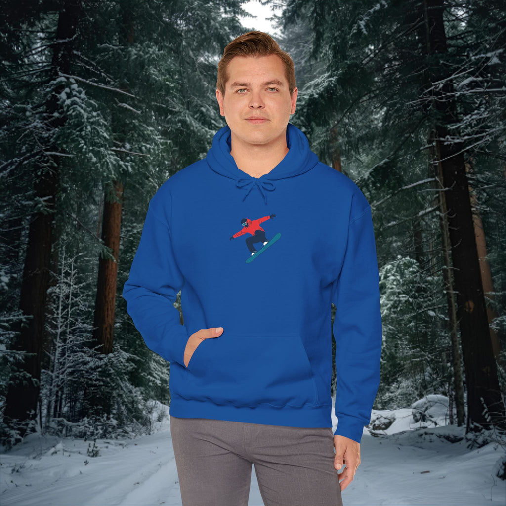 Snowboarder Graphic Hoodie – Minimal Winter Sports Pullover