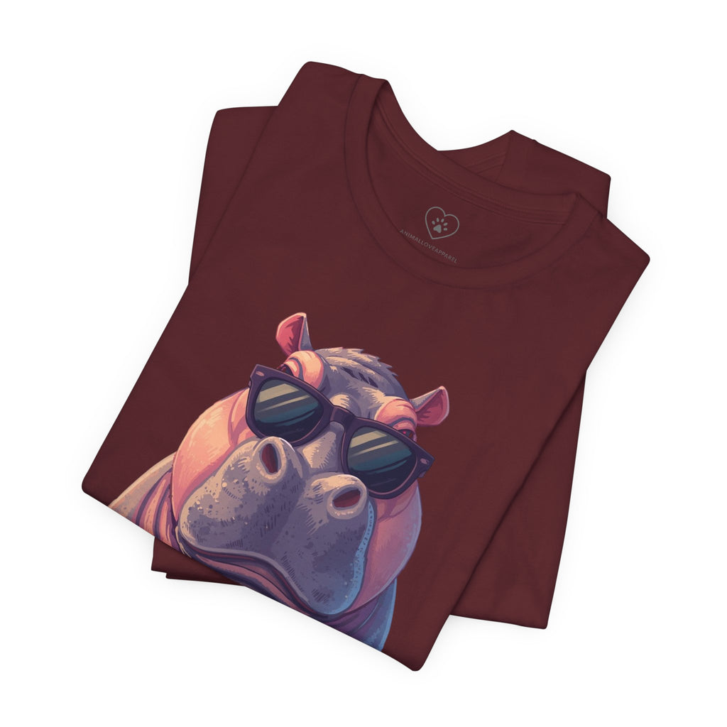 Cool Hippo T-Shirt with sunglasses