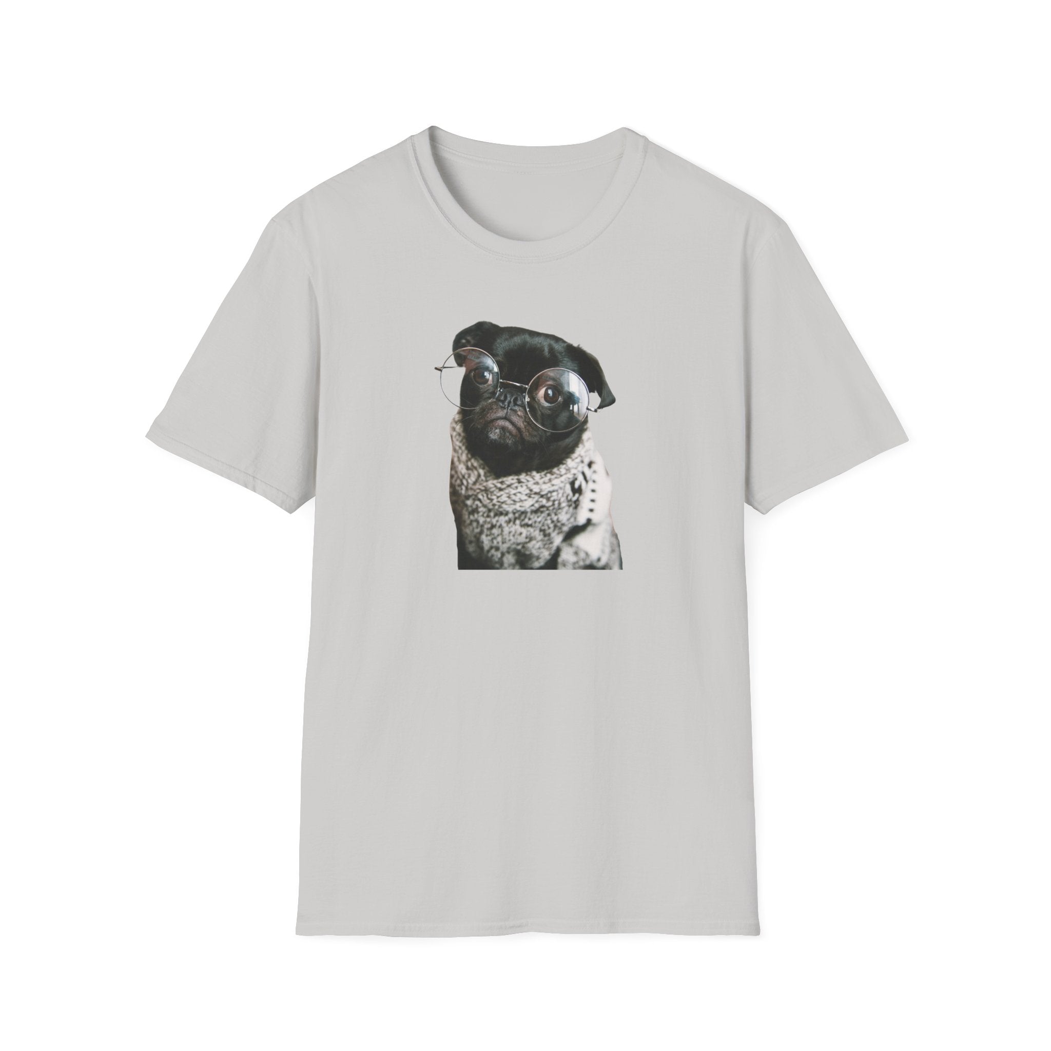 Cute Pug with glasses Graphic unisex T-Shirt