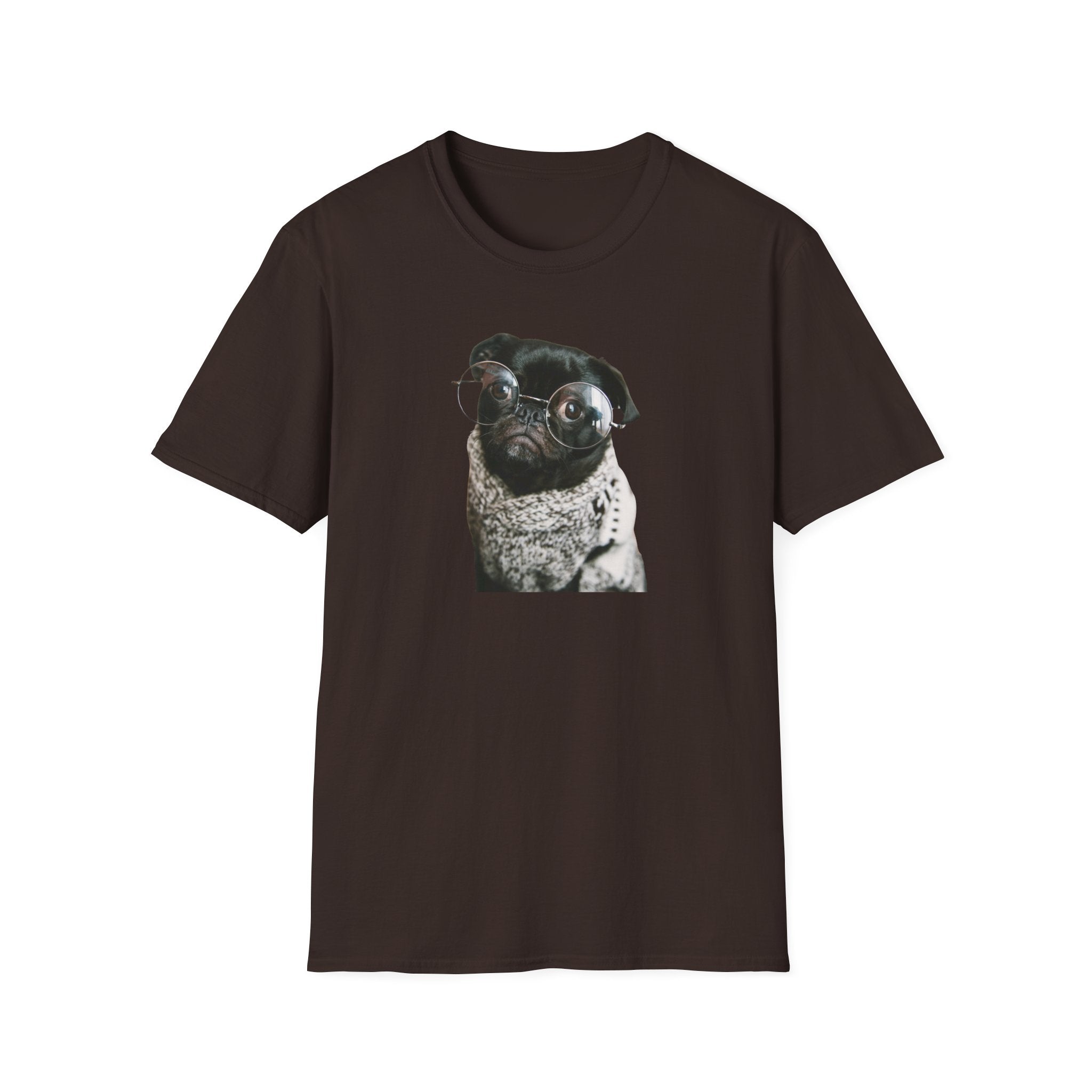 Cute Pug with glasses Graphic unisex T-Shirt