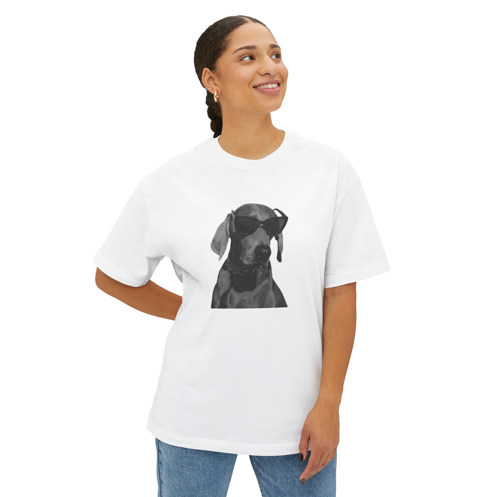Cool/Chill Dog Graphic Unisex Oversized Boxy Tee