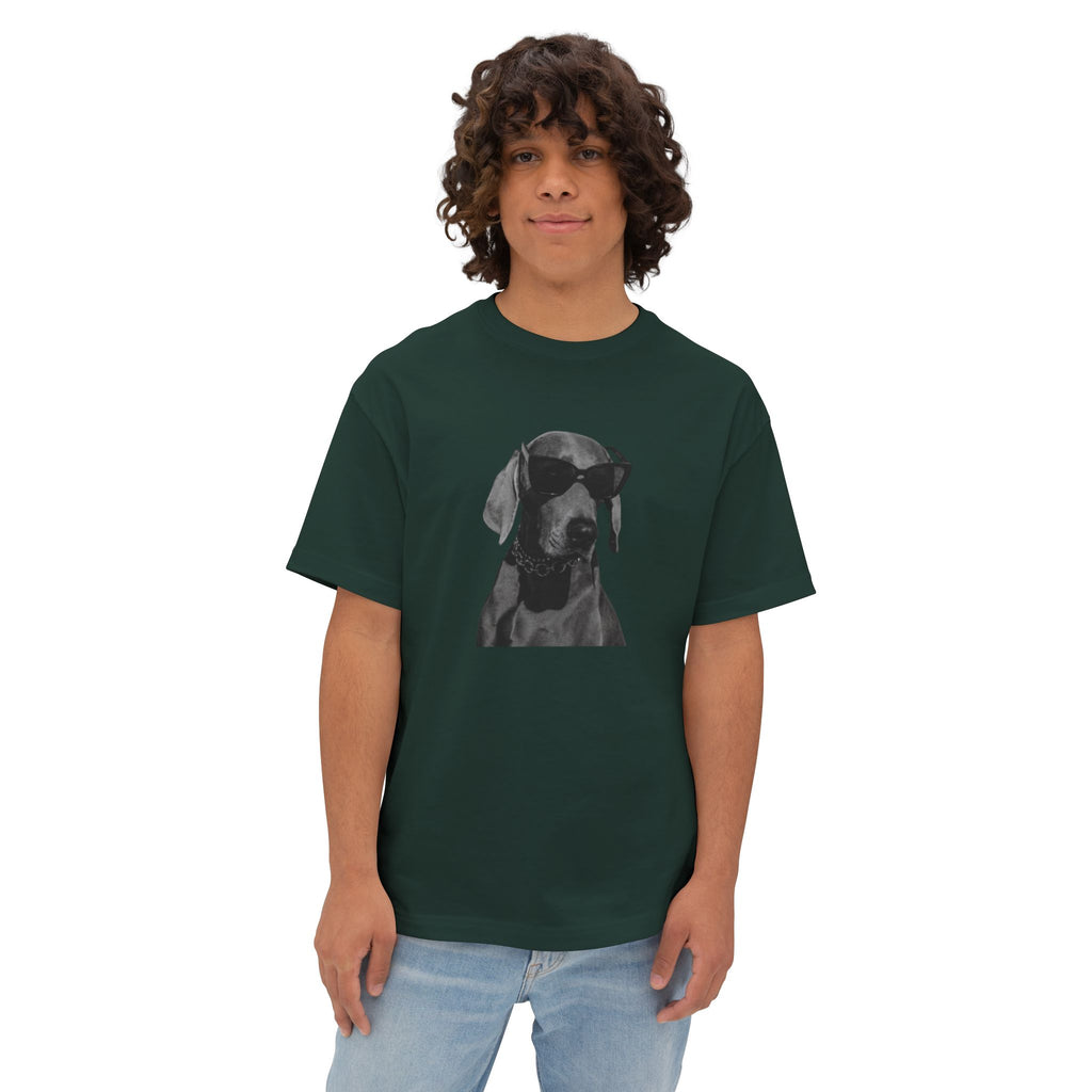 Cool/Chill Dog Graphic Unisex Oversized Boxy Tee