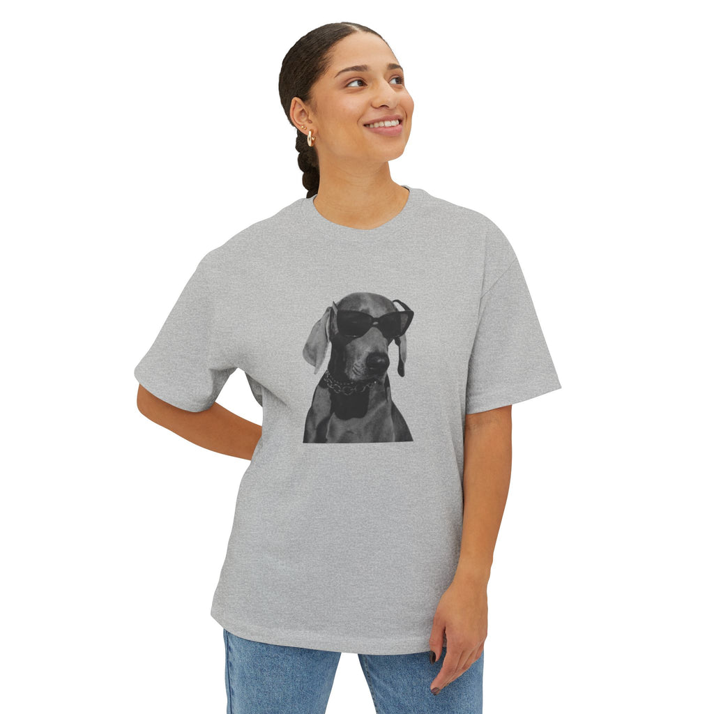 Cool/Chill Dog Graphic Unisex Oversized Boxy Tee