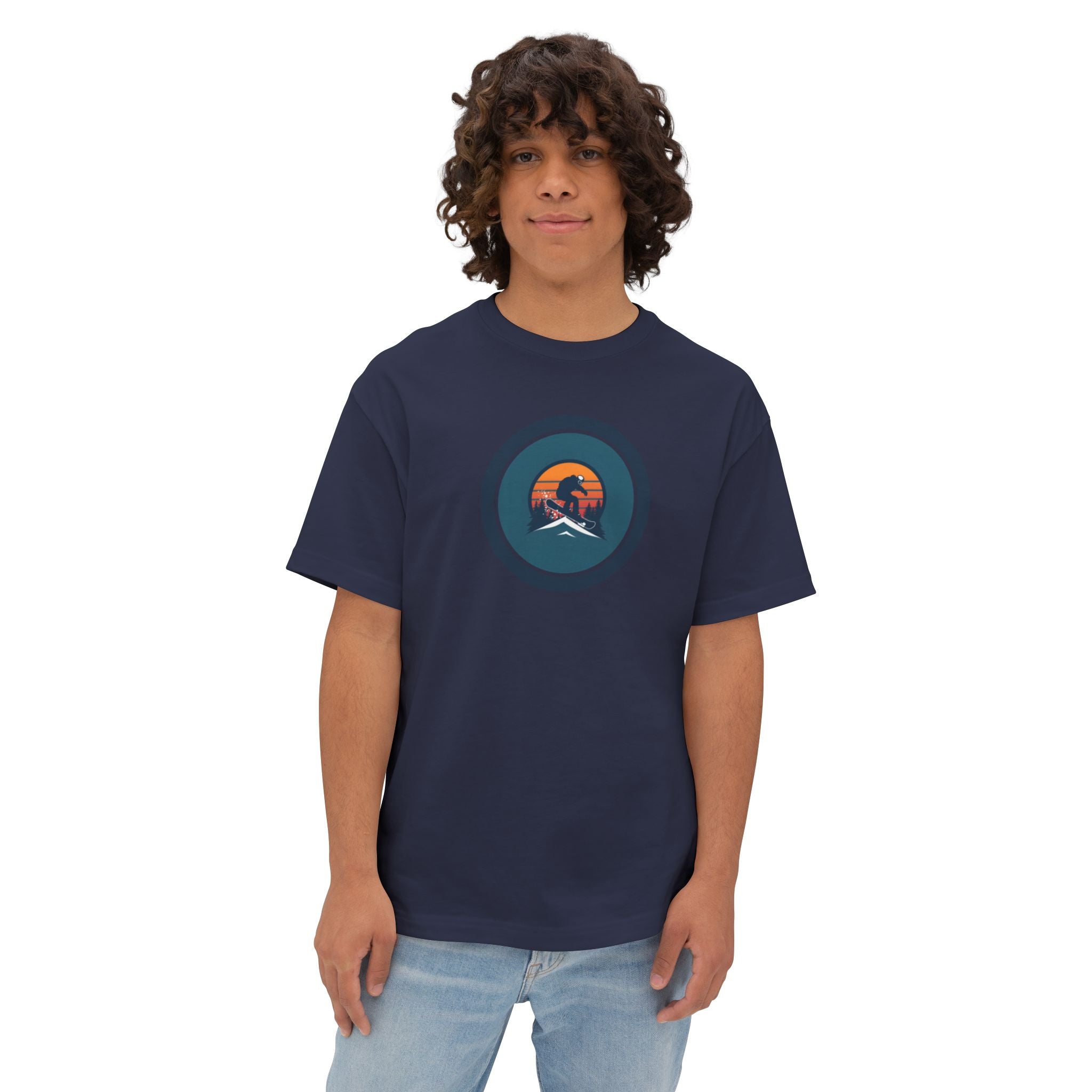 Snowboard Backflip Tee — Oversized Boxy Snowboarder T-Shirt