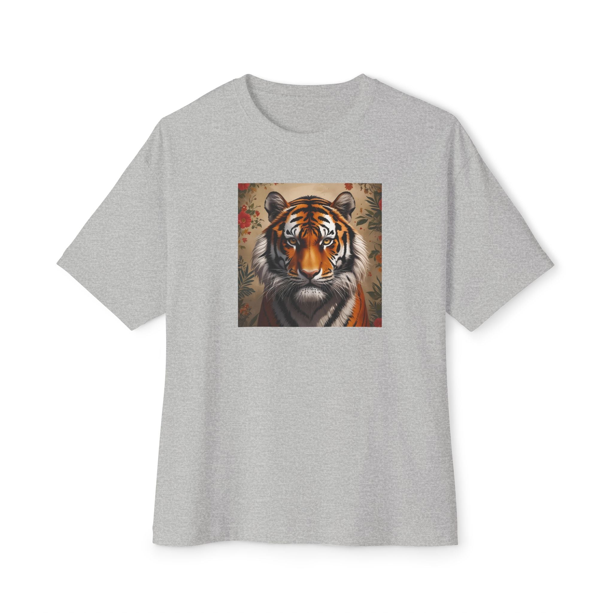 Wild Spirit Unisex Oversized Tee, Tiger Graphic Tee, Casual Streetwear, Animal Lover Shirt, Gifts for Wildlife Enthusiasts