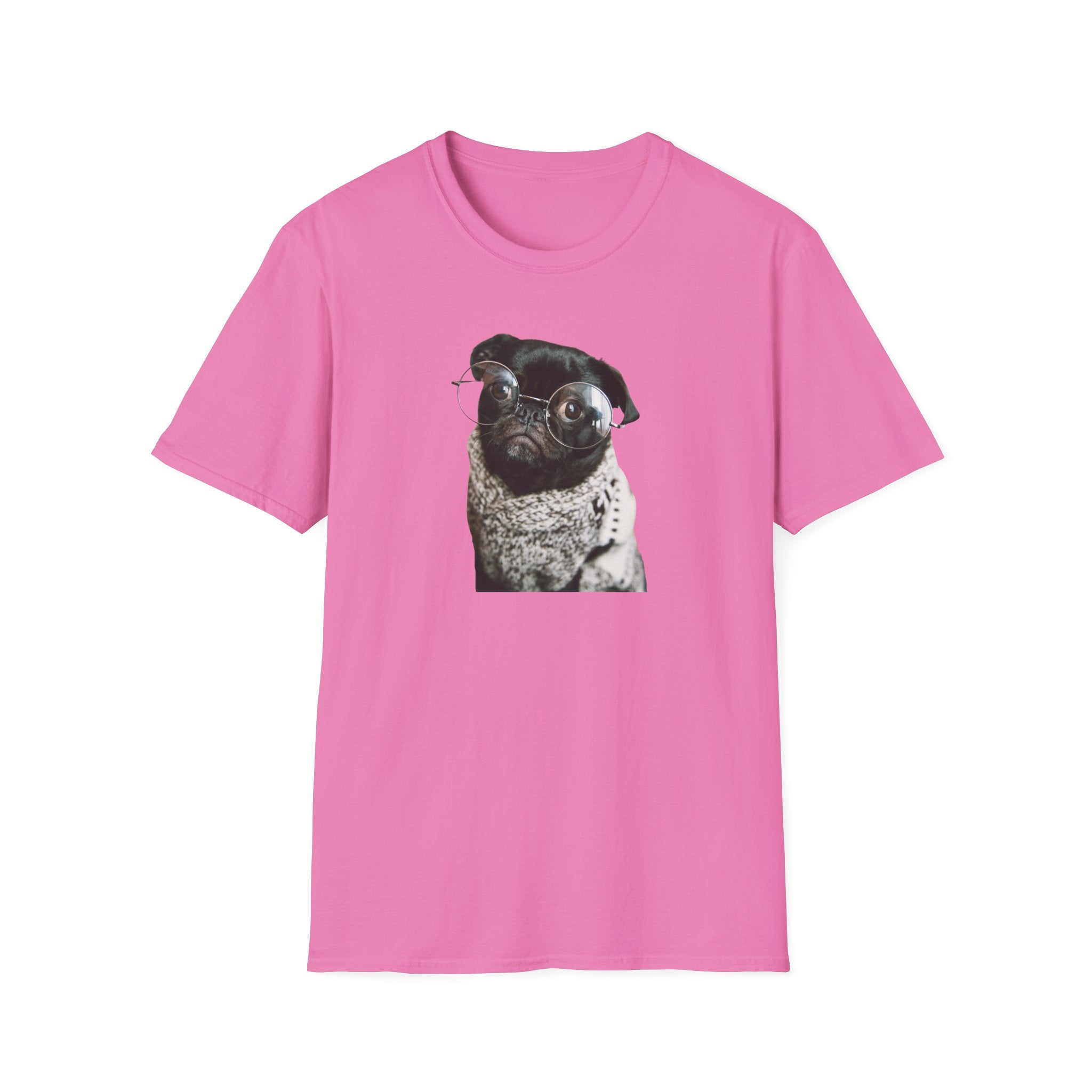 Cute Pug with glasses Graphic unisex T-Shirt