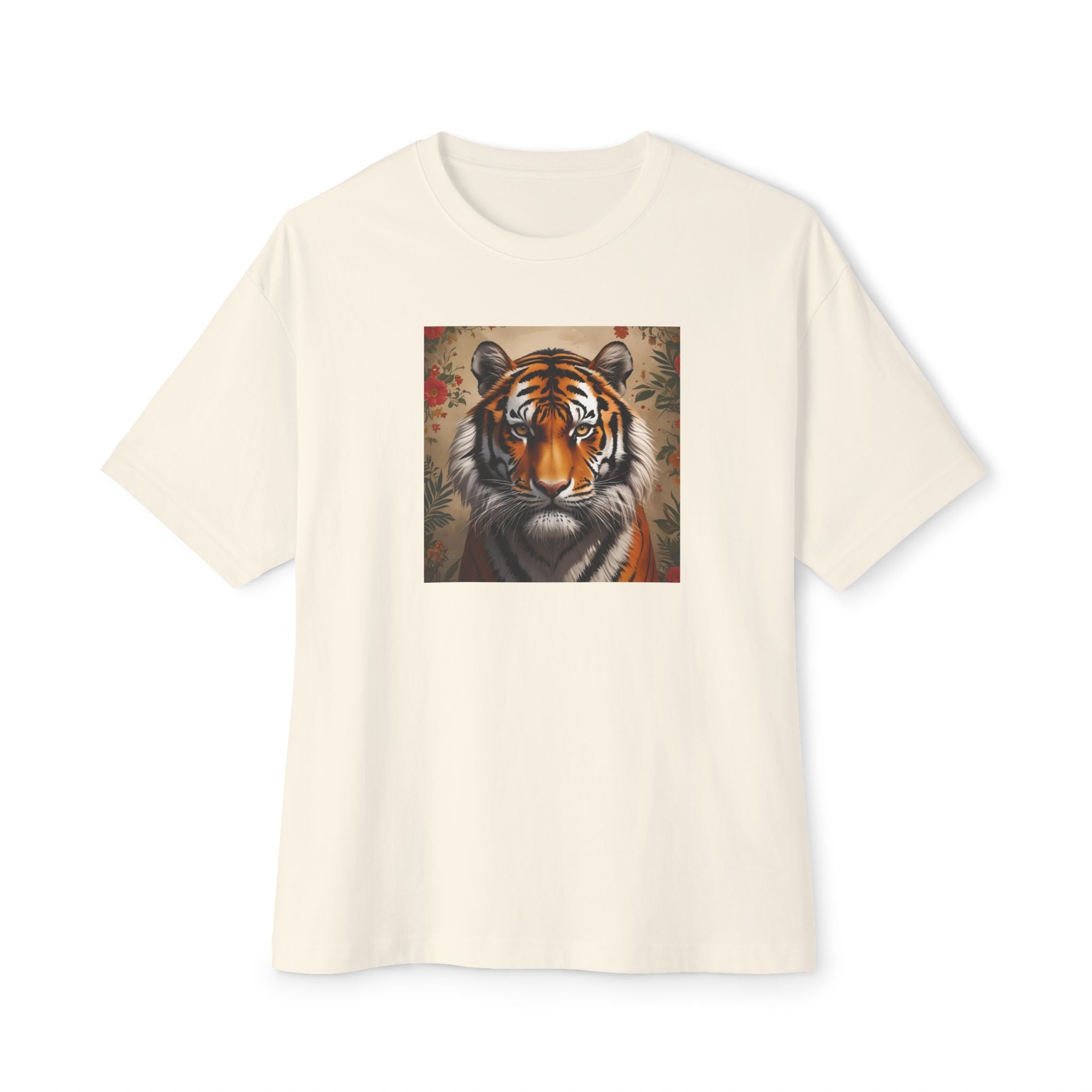 Wild Spirit Unisex Oversized Tee, Tiger Graphic Tee, Casual Streetwear, Animal Lover Shirt, Gifts for Wildlife Enthusiasts
