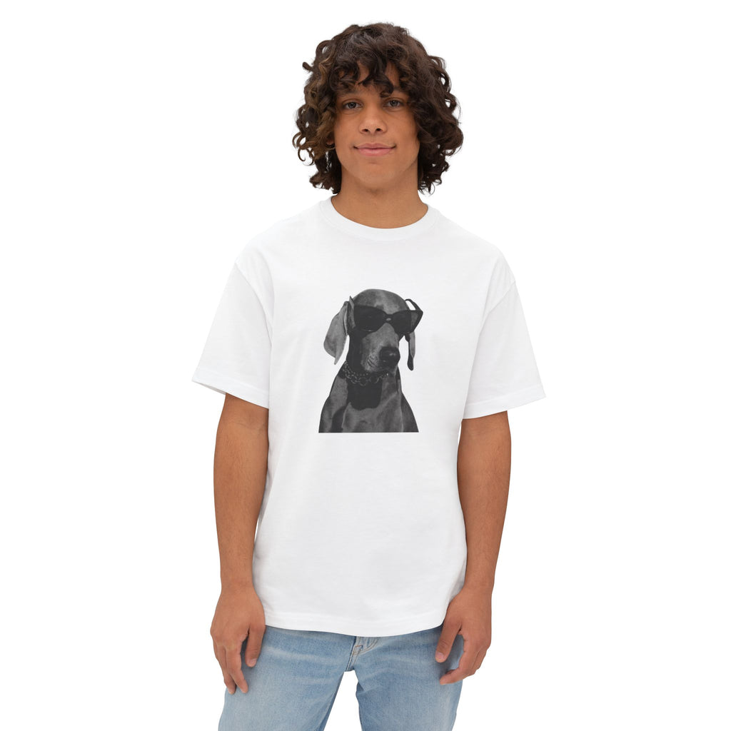 Cool/Chill Dog Graphic Unisex Oversized Boxy Tee
